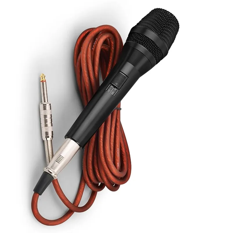 2027     10 Meter Wired Dynamic Microphone, Metal Handheld Karaoke Microphone with Anti Feedback Function