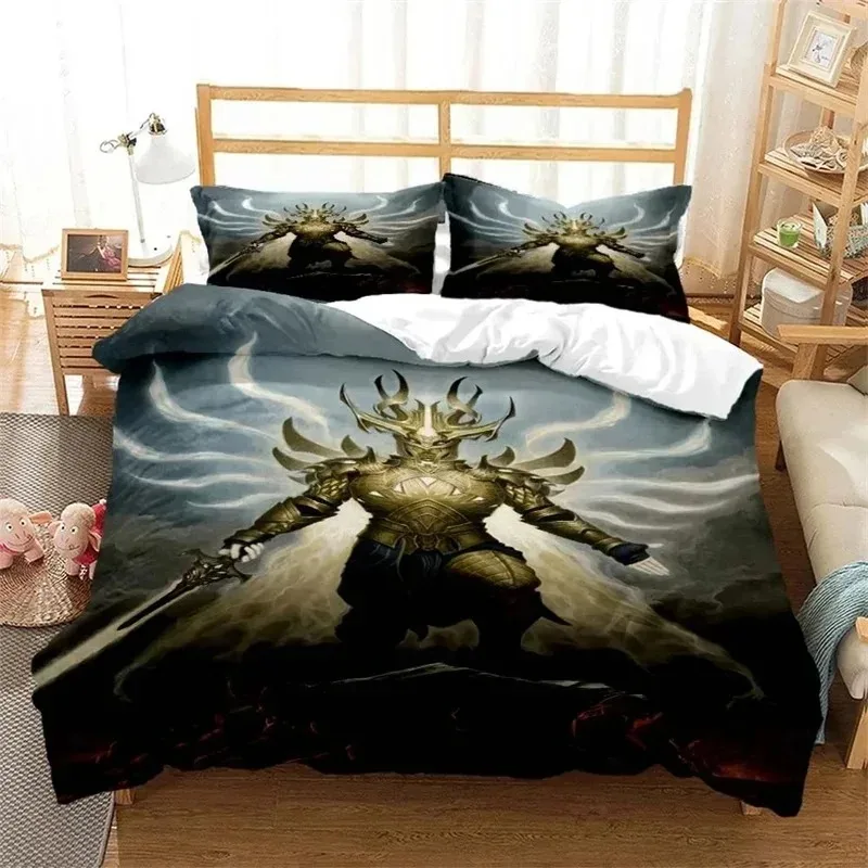 3D Print Game Diablo Bedding Set,Duvet Cover Comforter Bed Set Quilt Cover Pillowcase,King Queen Twin Size Boys Girls Adultse