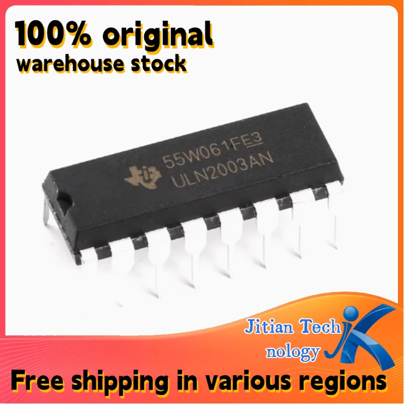 10PCS 100%Original New in Stock ULN2003AN DIP-16 High-Quality Electronic Component