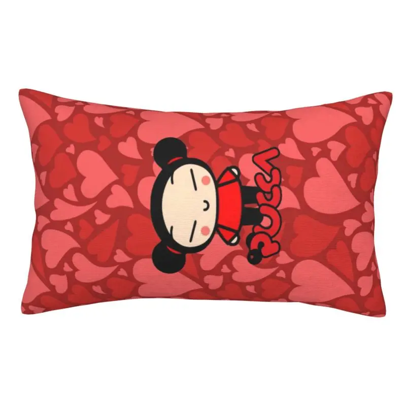 

Custom Modern P-Puccaes Cartoon Anime Cushion Cover for Bed Sofa Velvet Throw Pillow Case Rectangle