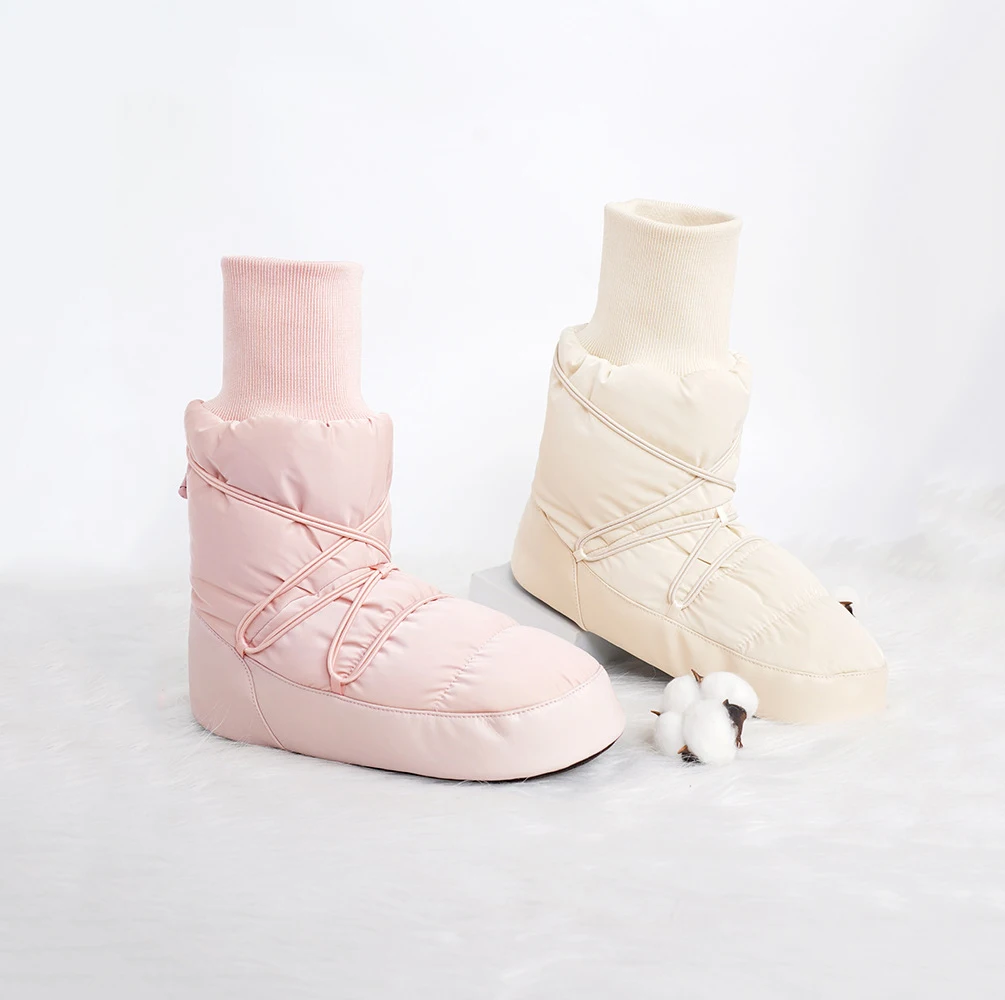 أحذية الرقص للبالغين الخريف الشتاء عالية السندات الأحذية الدافئة سميكة المخملية خفيفة الوزن أداء أحذية الرقص أحذية الباليه الرقص #2