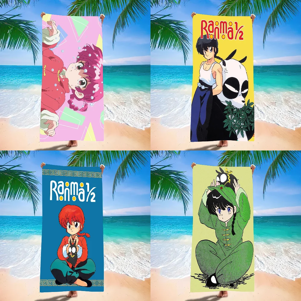 

Adventure anime Ranma 12 Towel Beach Towel Large Size Outdoor Travel Camping Absorbent toallas Towels Summer Swimming
