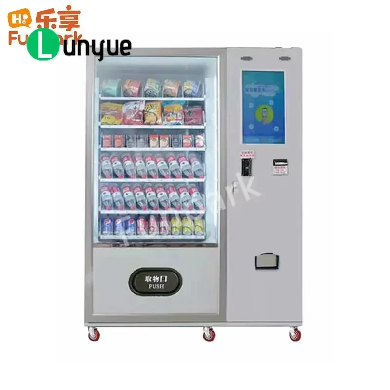 Smart Vending Machine Commercial Automated Snack Beverage Dispenser with Cloud Management for Office Mall High Revenue