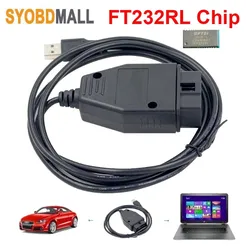 FTDI FT232RL Chip VAG OBD2 Diagnostic Cable for VAG ECU KKL 409 ISO9141 KWP2000 Protocol Car Fault Checking Scanner Connector