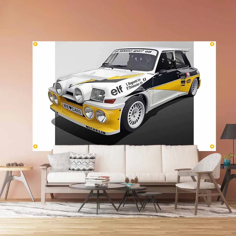 3x5ft RenS Car Polyester Digitally Printed 46 Banner for Garage Wall Art Door Exterior Decoration