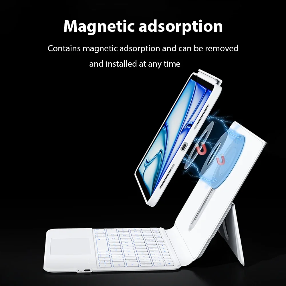 Magic Keyboard Case For Ipad Pro 11 12.9 13 2024 M4 M2 Air 6 5 4 Funda For iPad 10th 9th Generation 7th 8th 10.2 Magnetic Cover