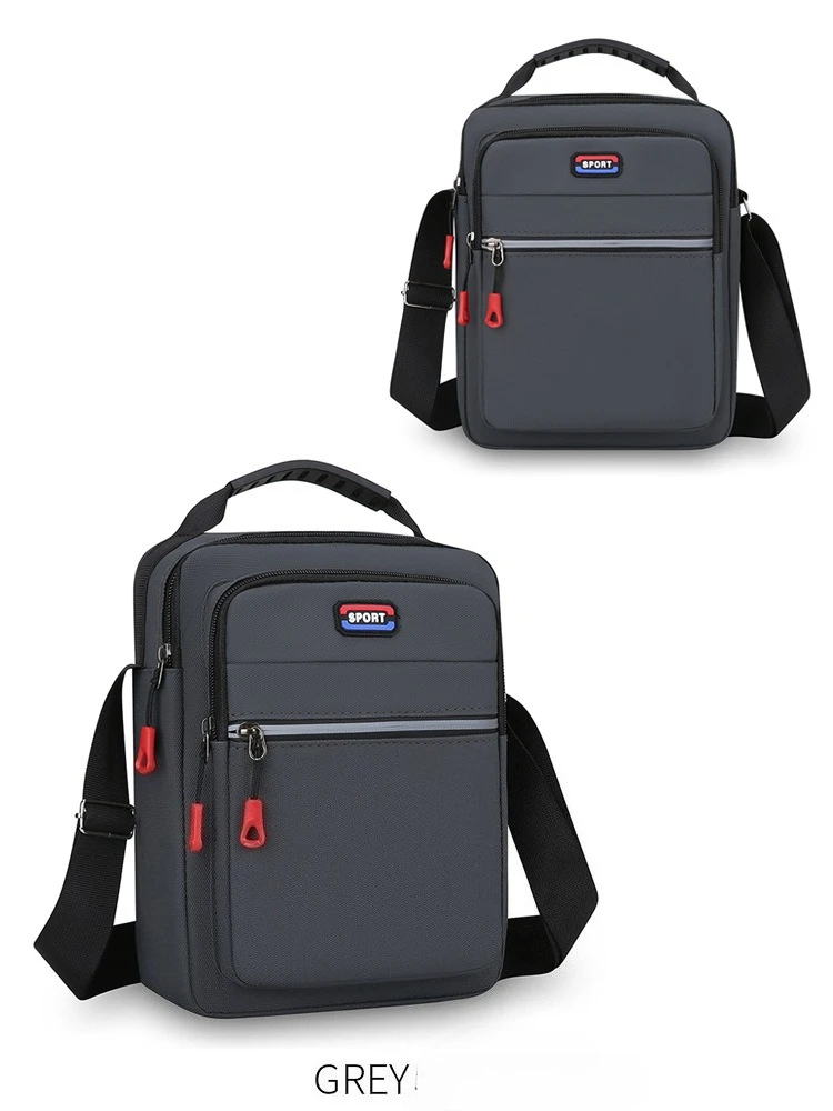 Neue Herren-Umhängetasche, schlichte Schultertasche, lässige, geräumige Tasche für den täglichen Gebrauch, atmungsaktive Reisetasche für Herren. – Detail 21