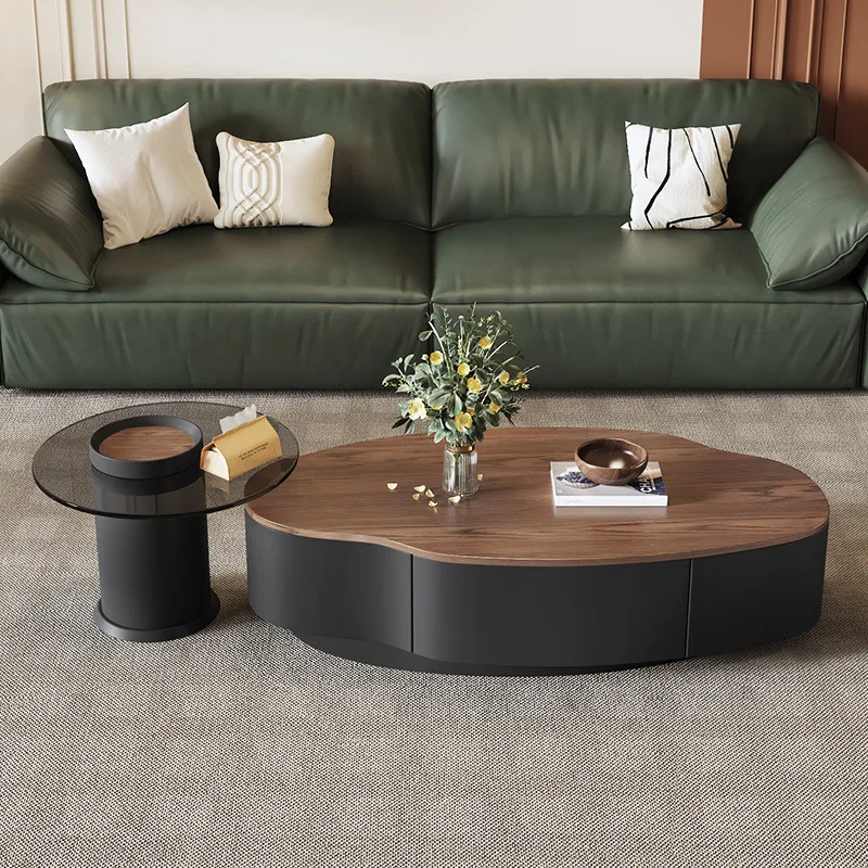 Walnut color living room small home tea table premium combination