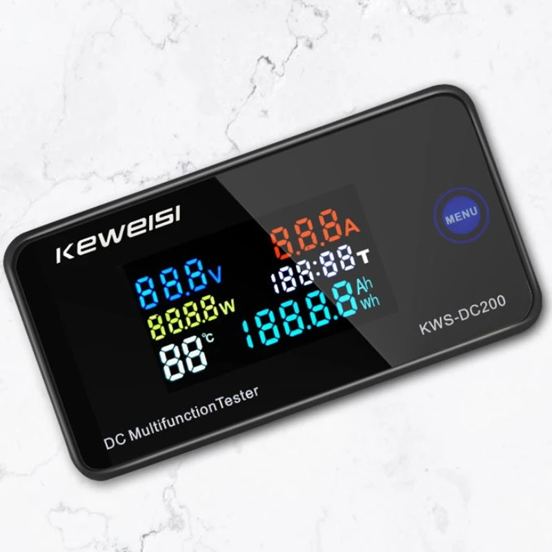 KEWEISI DC 0-200V Voltmeter Ammeter KWS Power Energy Meter LED Digital DC Wattmeter Electric Meter,50A