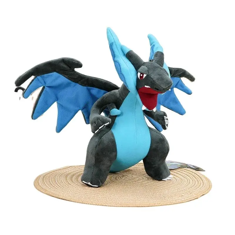 Pokemon LEGENDS Mega Charizard X 10" Plush Toy, Pokémon Sword Shield Fire Dragon Stuffed Animal Scarlet Violet Cartoon Game Doll