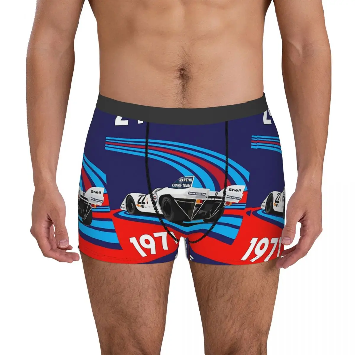Martini Racing 1971 Man's Printed Boxer Briefs Underpants Car Racing Highly Breathable High Quality Birthday Gifts