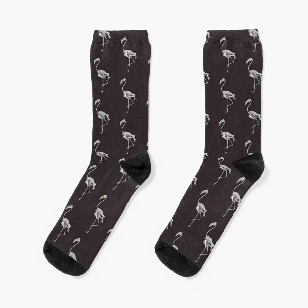 

Flamingo Skeleton: Bird Halloween Animal Anatomy Socks floral Stockings Socks For Man Women's