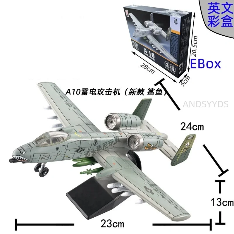 A-10 Thunderbolt II Support Attack Aircraft Model Toys 1:72 Scale Creative Military Building Blocks Souvenir Hobby Collection To