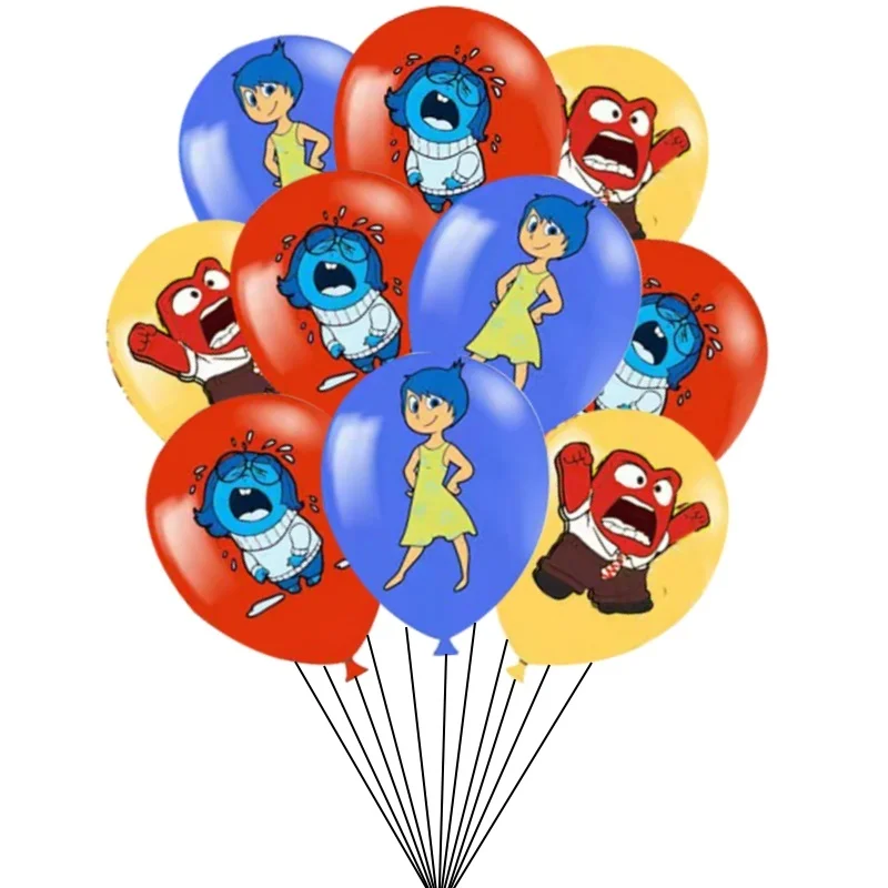 10/30Pcs Inside Out Balloons 12 Inch Cartoon Latex Balloon Birthday Party Decoration Toys For Kids Baby Shower Party Supplies