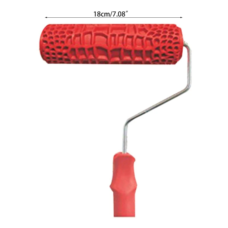 ipiip aggiornato per rullo arte decorativa con motivo pelle coccodrillo 7 "Rullo texture Plas