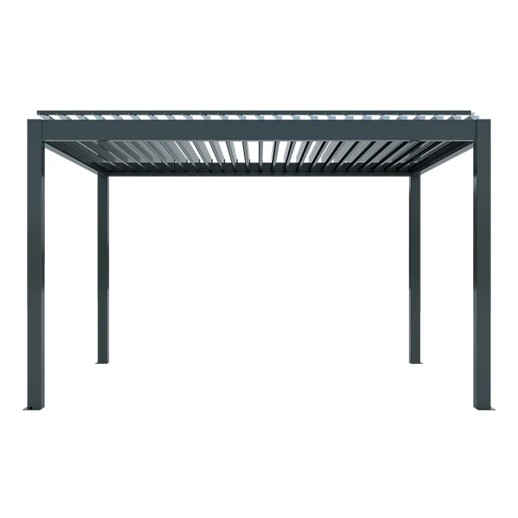 Custom Electronic Louvers Pergola Aluminium Outdoor Electric Motorized Automatic Retractable Roofpromote sales