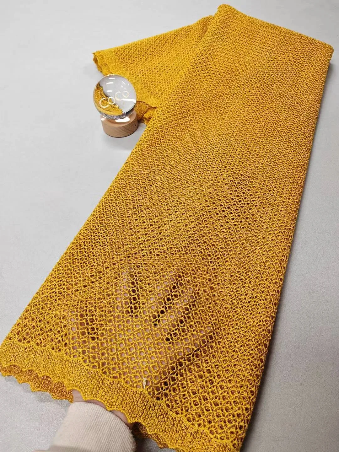 

African Nigerian Tulle Lace Fabric, Sequins for Sewing, Embroidery, Cotton Wedding Party Dress, High Quality, 5Yards,XL134