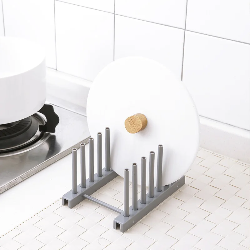 Multifunctional Creative Kitchen Storage Rack, Plastic Drain Dish Drying Rack, Countertop Utensil Holder for Spatula Soup Ladle,