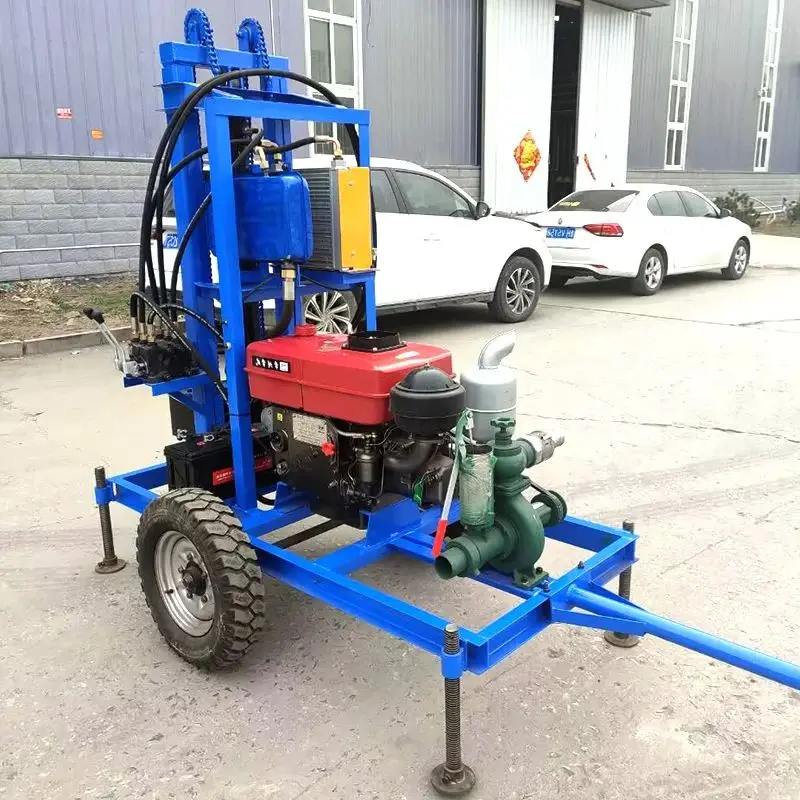 

Customized 22-35HP Wheeled Water Well Drilling Rig 100-180m Diesel Hydraulic Flexible & Precise Drilling Machine