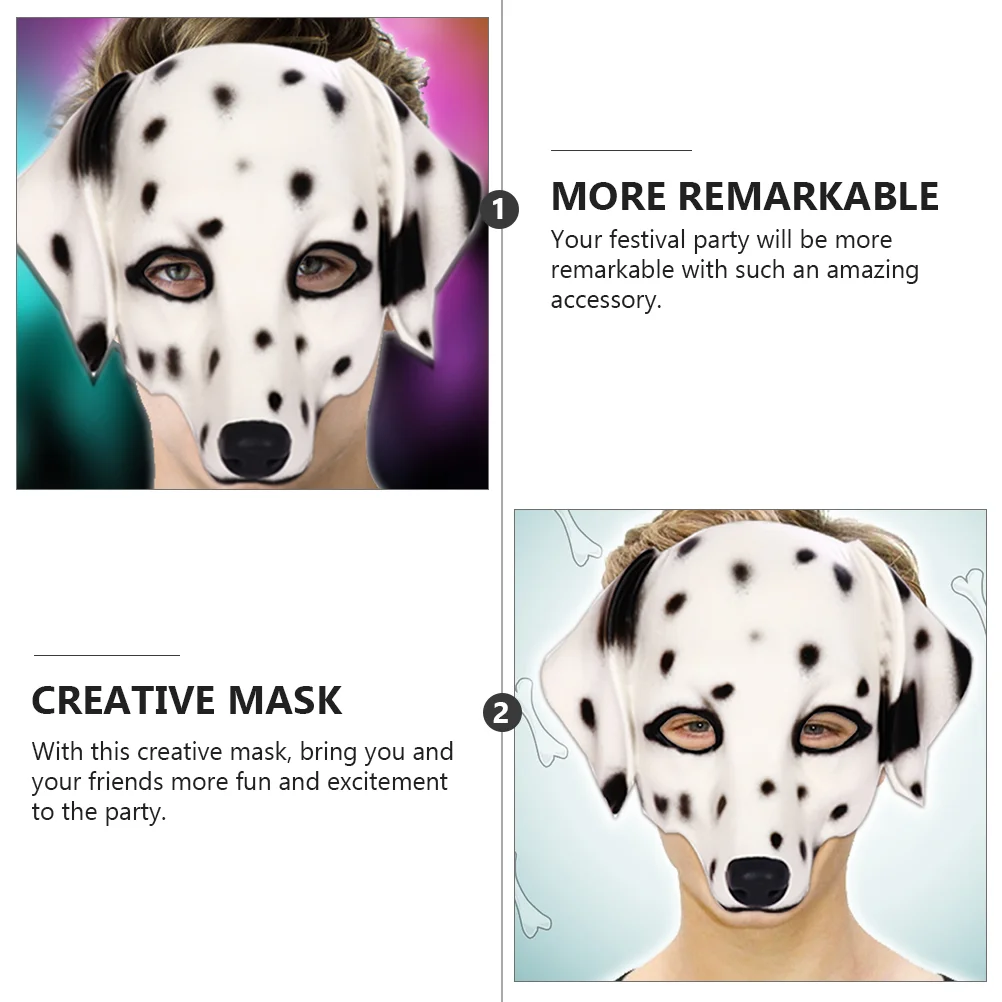 Unisex Performance Spotty Dog Party Dressing up Dalmatians Mask Masquerade Decor Men and Women