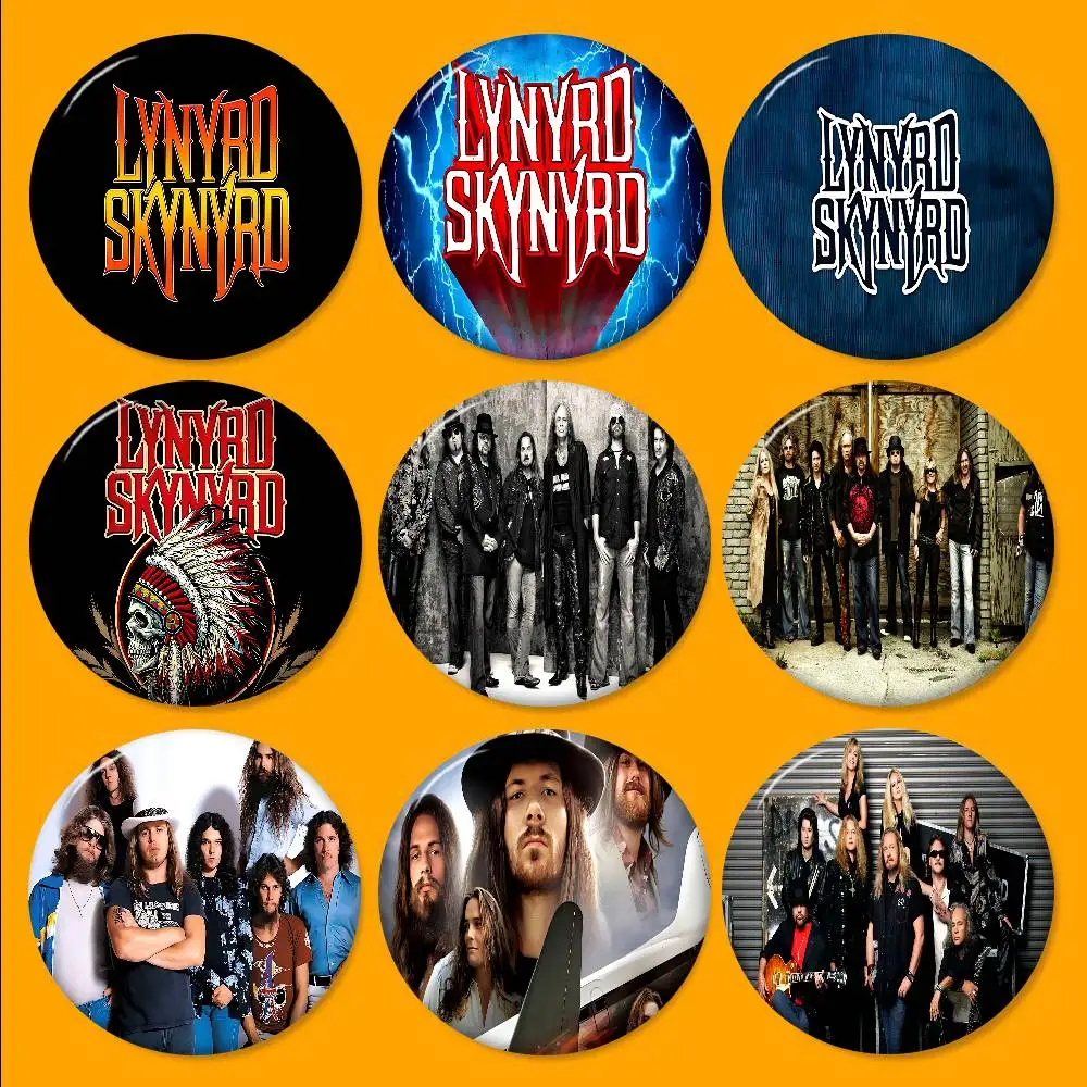 Southern Rock Singer Lynyrd Skynyrd-Band Soft Button Pin Bright Printed Icon Gift For Friends Badge Collar Brooch Lapel Metal