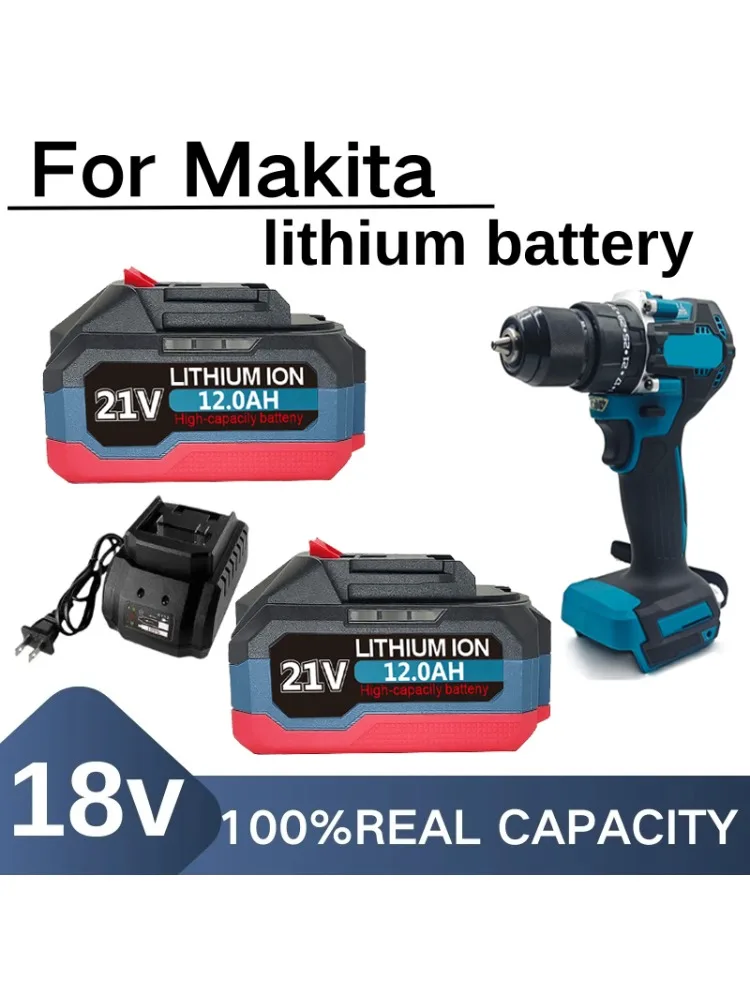 21V 6.0Ah 12.0Ah Voor Makita 18V Batterij Power Tools Li-Ion Vervanging LXT BL1850 BL1860 DDF487 voor 18V Schroevendraaier met BMS - afbeelding 2