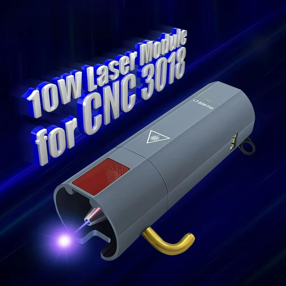 

80W compression point 10w FAC laser module with air auxiliary nozzle for mini cutting 3018 numerical control machine tool router