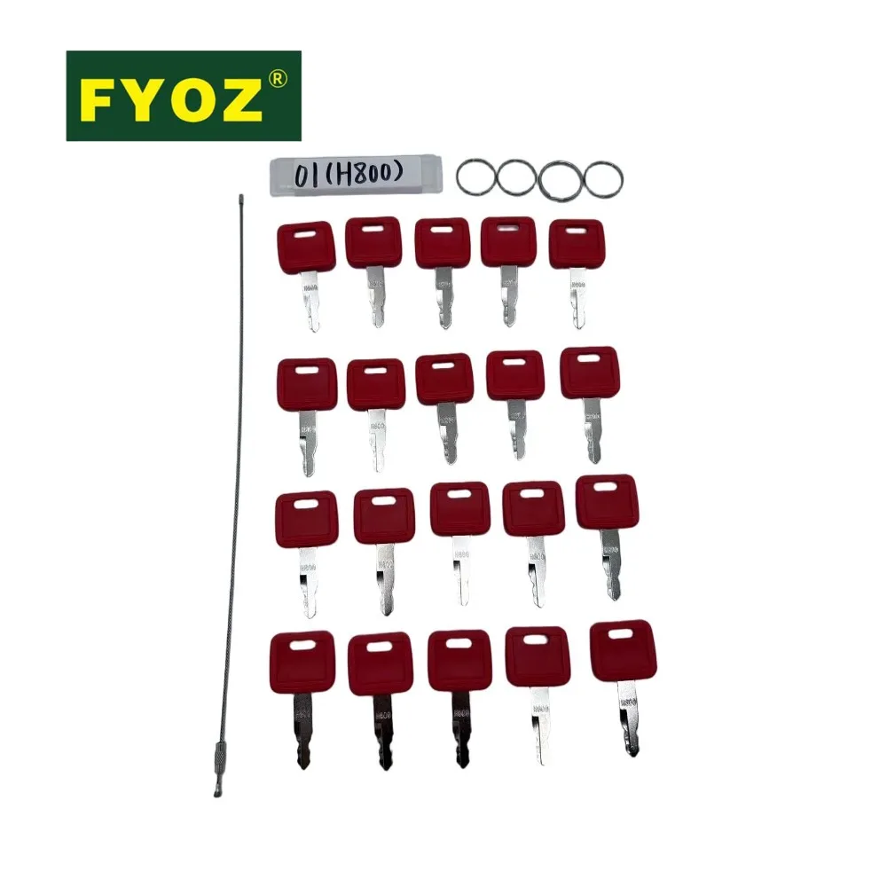 20PCS Ignition Key For JD/Hitachi H800 AT147803 AT194969 4286465 Excavator Part