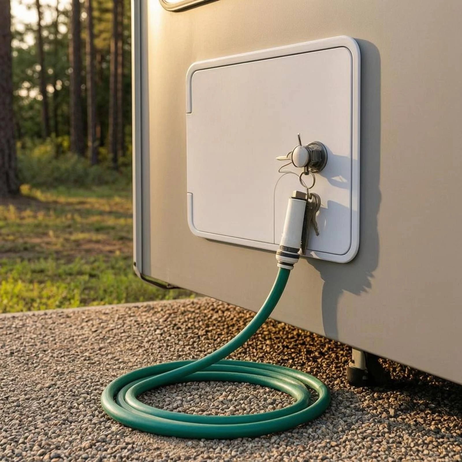 RV Natural Flow Water Fill Port Multifunctional RV Potable Water Natural Flow Fill Port Flush Mount Reinforced Design for RVs