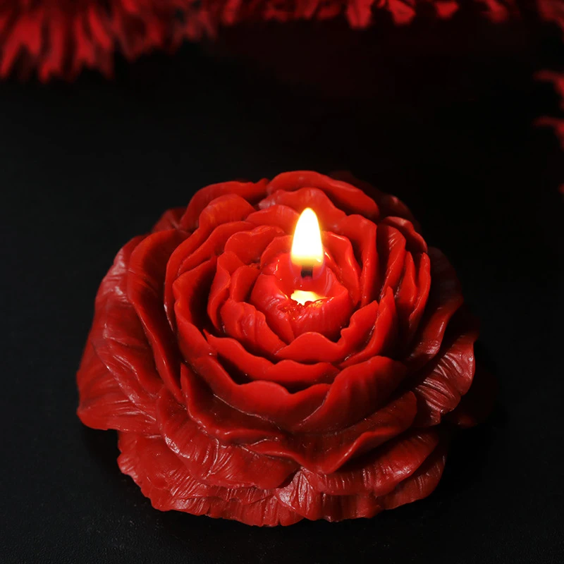 1pc Peony Low Temperature Scented Candles for Couples Valentine's Day Low Heat Drip Soy Wax Atmasphere Candle for Adults 48℃