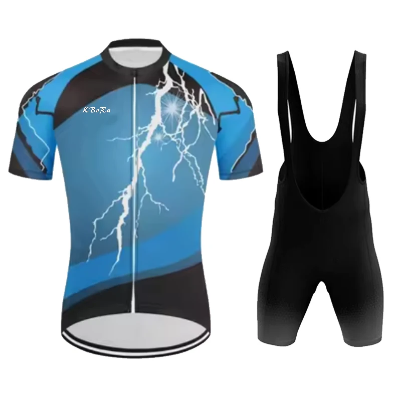 

2024 KBORA Team Cycling Clothing Breathable Men Short Sleeve Mallot Ciclismo Hombre Cycling Jersey Sets