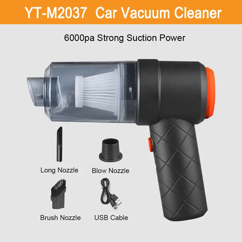 YT-M2037: La Mejor Aspiradora Inalámbrica para Hogar y Coche con Succión de 6000 Pa