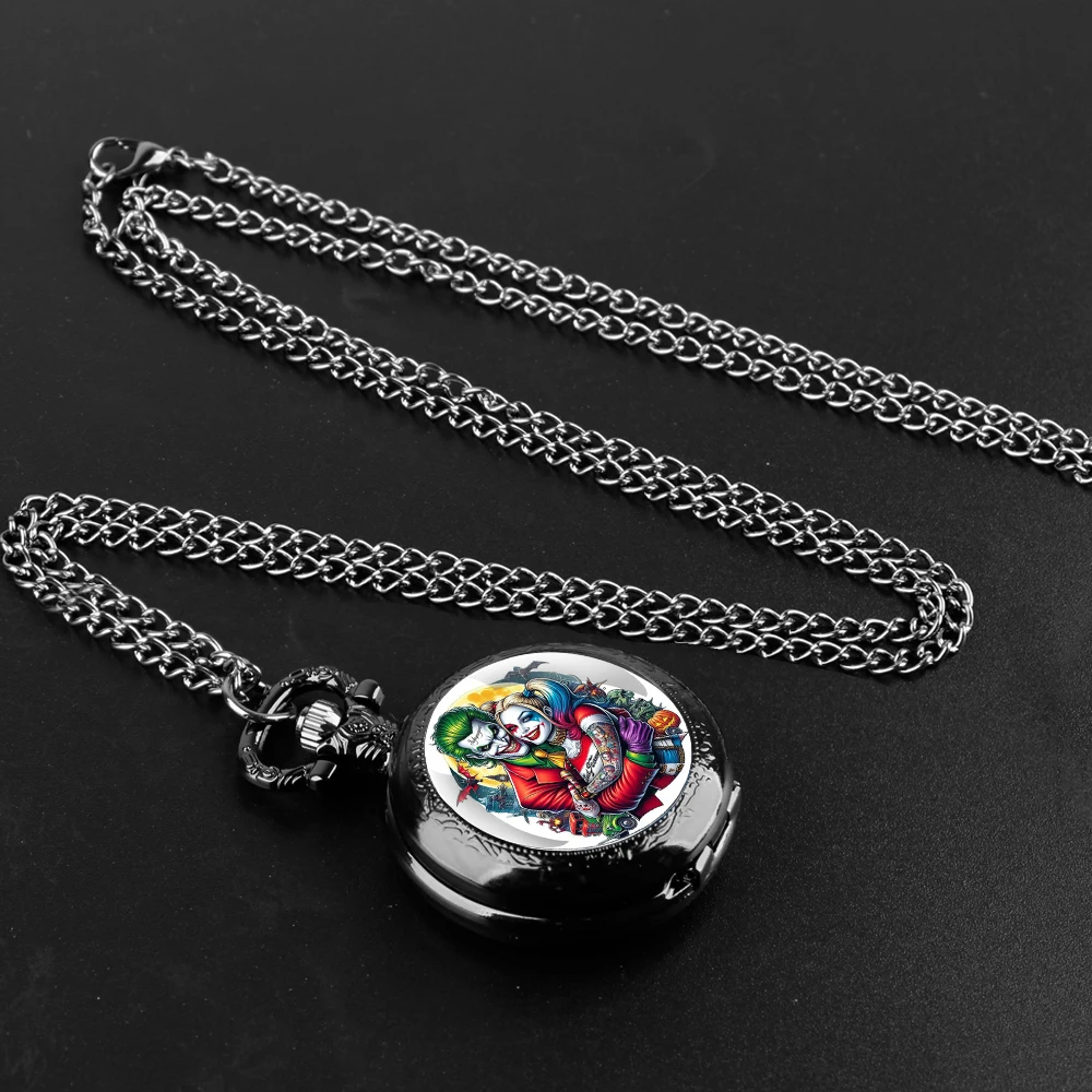 Creative Joker Hug Pendant Quartz Pocket Watch Souvenir Chain Pocket Watch Arabic Numerals With Personality Gift