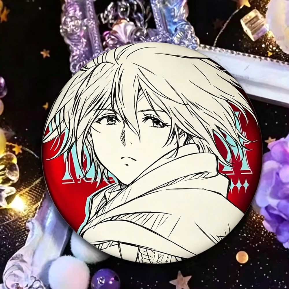 Attack on Titan Giant Figures Eren Jaeger Reiner Braun Mikasa·Ackerman Armin Arlert Anime Badge Round Brooches Bag Accessories