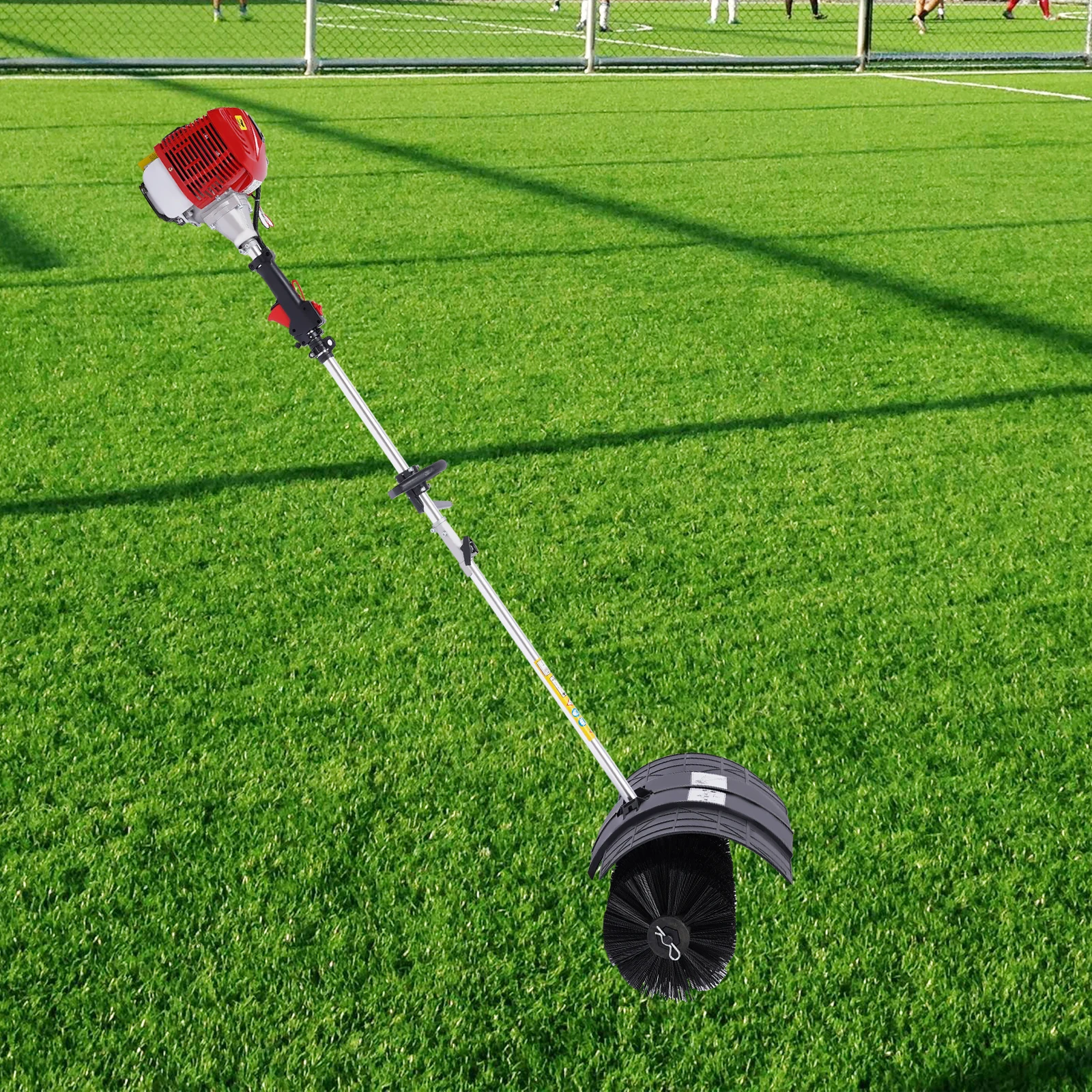

Gas Power 52CC Handheld Leaves Sweeper Broom Driveway Turf Artificial Grass Snow Cleaning Sweeper