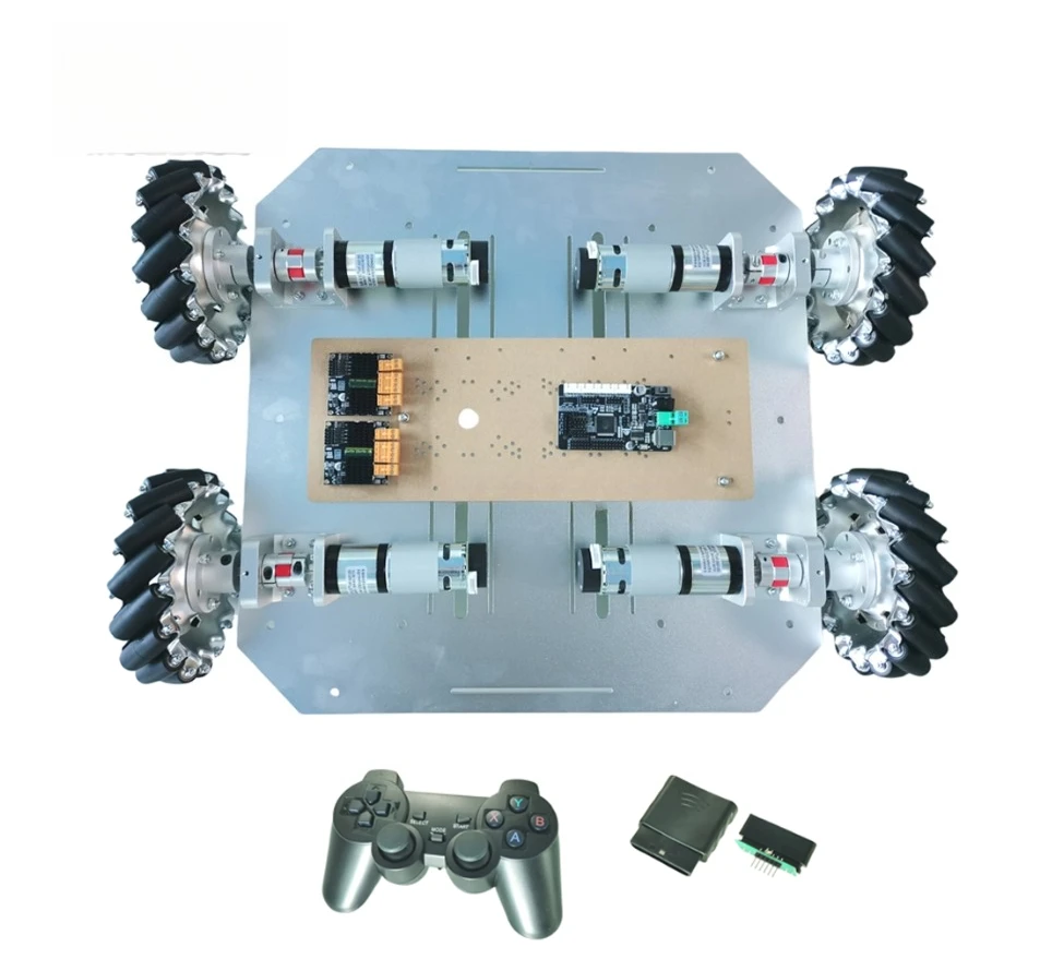 New 70kg Heavy-Duty Mecanum Metal Wheel Trolley Omnidirectional Wheel 24V Motor Mobile Robot Metal Chassis for Research Project