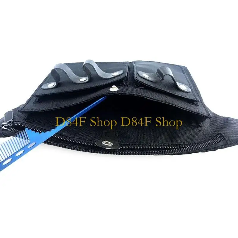 D84f مصففة مقصات مقصات محجزة حقيبة الخصر متعددة الجيوب حزمة أدوات تصفيف الشعر الحلاق مقص مقصات Bellt Bags Bags Pet