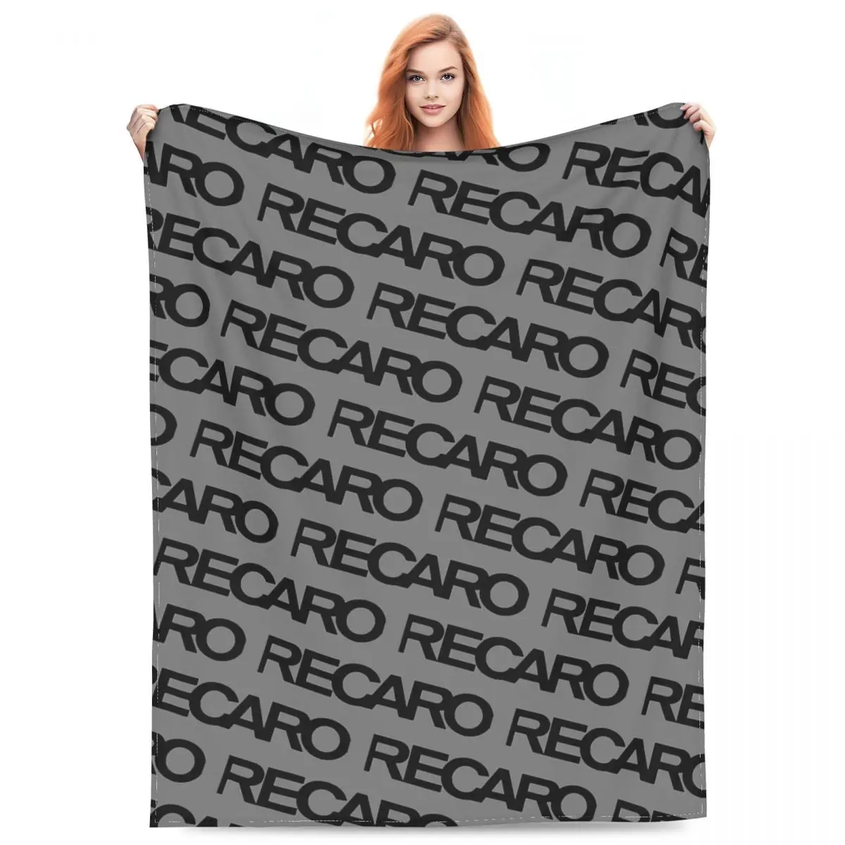 Recaro Logo Merchandise Blanket Fleece Bed Throw Blanket Comfortable Lightweight Thin for Outdoor Bedding Throws