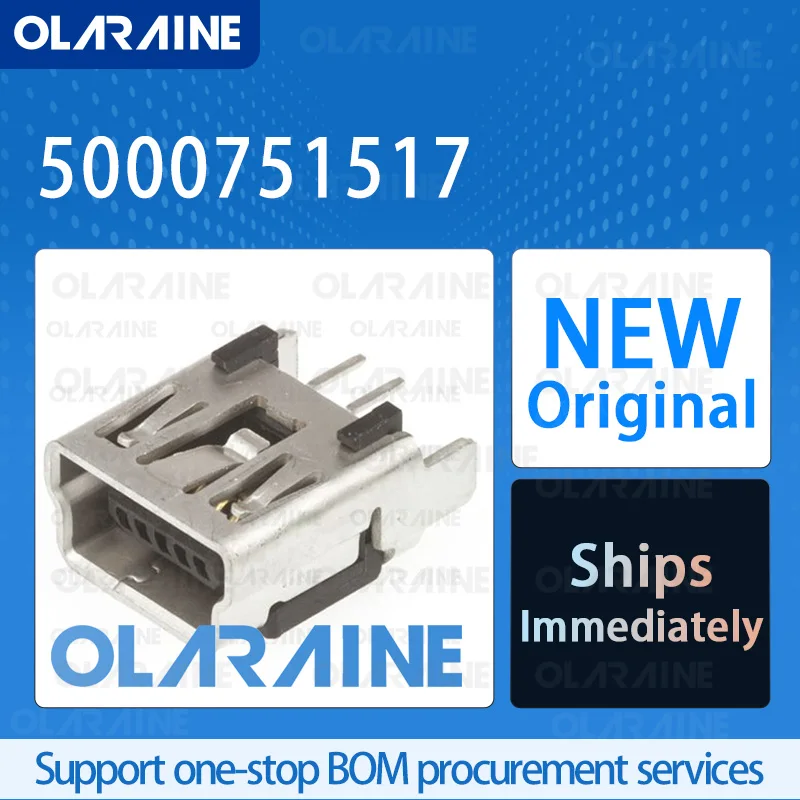 

10/50/100Pcs 5000751517 100% brand new original IC chip USB connector 5 Contact Current 1 A Voltage: 30 V
