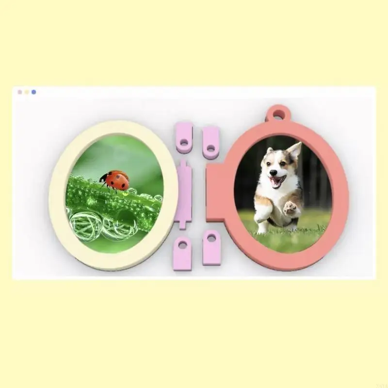 

X4YA Keychain Silicone Mold Oval/Heart Silicone Mold for Car Pendant Home Decors Picture Frame Resin Mold Jewelry Making Mold