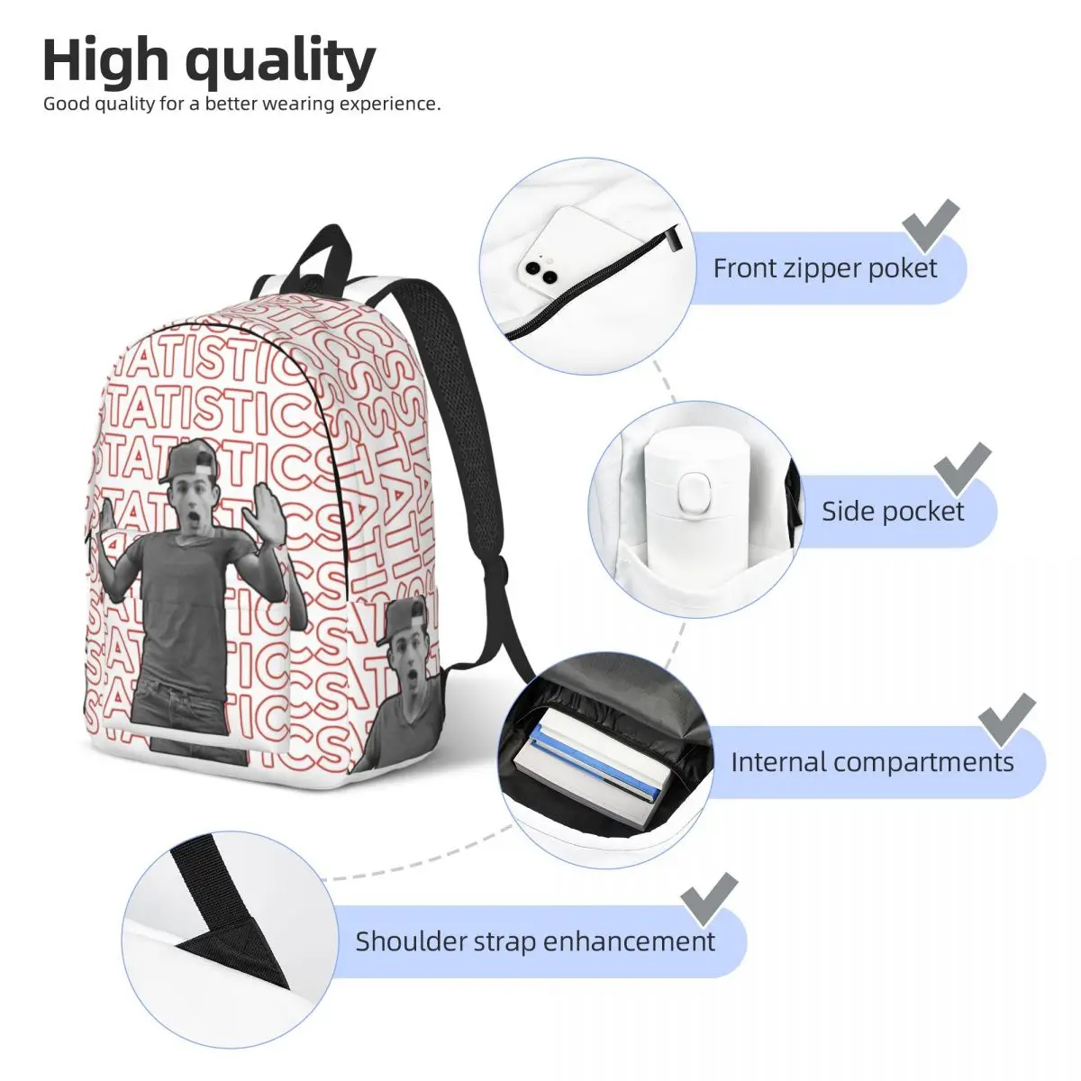 Mochila ligera de lona para ordenador portátil para hombre y mujer, bolsa de viaje para senderismo y escuela secundaria, a la moda