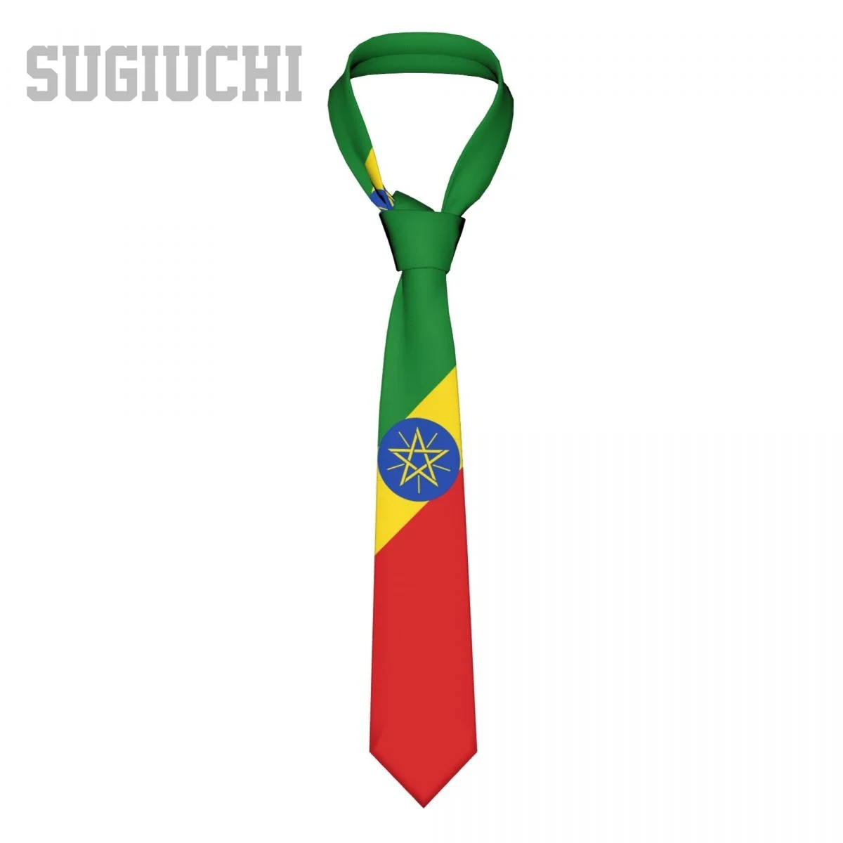 

Ethiopia Flag Emblem Men Women Neck Ties Casual Plaid Tie Suits Slim Wedding Party Business Necktie Gravatas