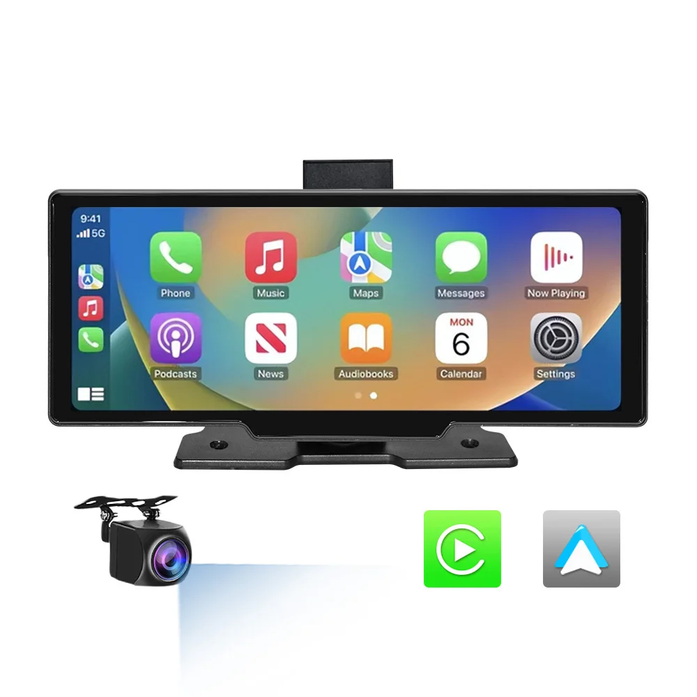 

Full High Definition 4k 10.26 Inch Touch Screen Driving Recorder Carplay & Android Car Truck Dual Lens Driving Recorder