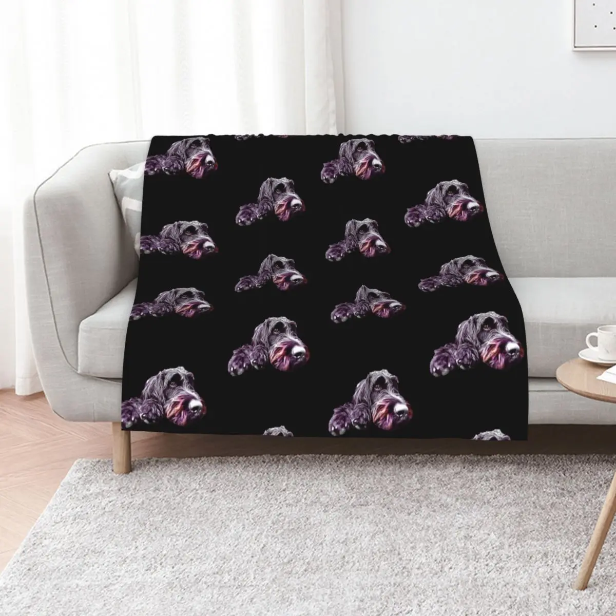 Labradoodle Doodle Dog | Poodle Mix Dog Throw Blanket Hairy warm for winter Soft for sofa halloween Blankets