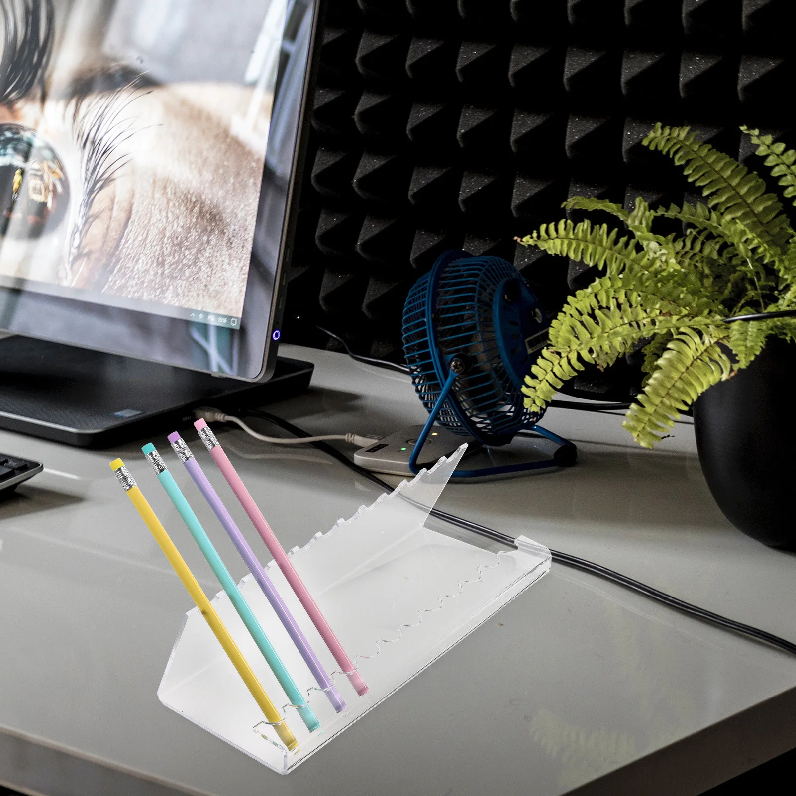 

Акриловая подставка для ручек, шариковая ручка, держатель для карандашей для бровей, прозрачный толстый органайзер, подставка для ручек, подставка для кистей для ногтей для дома и офиса