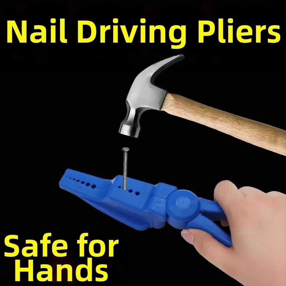 Hand-Operated Nail Holding Pliers Plastic Sliding Joint Stepped Clamp Nail Fixing Tool Anti-Slip Portable Nail Holder