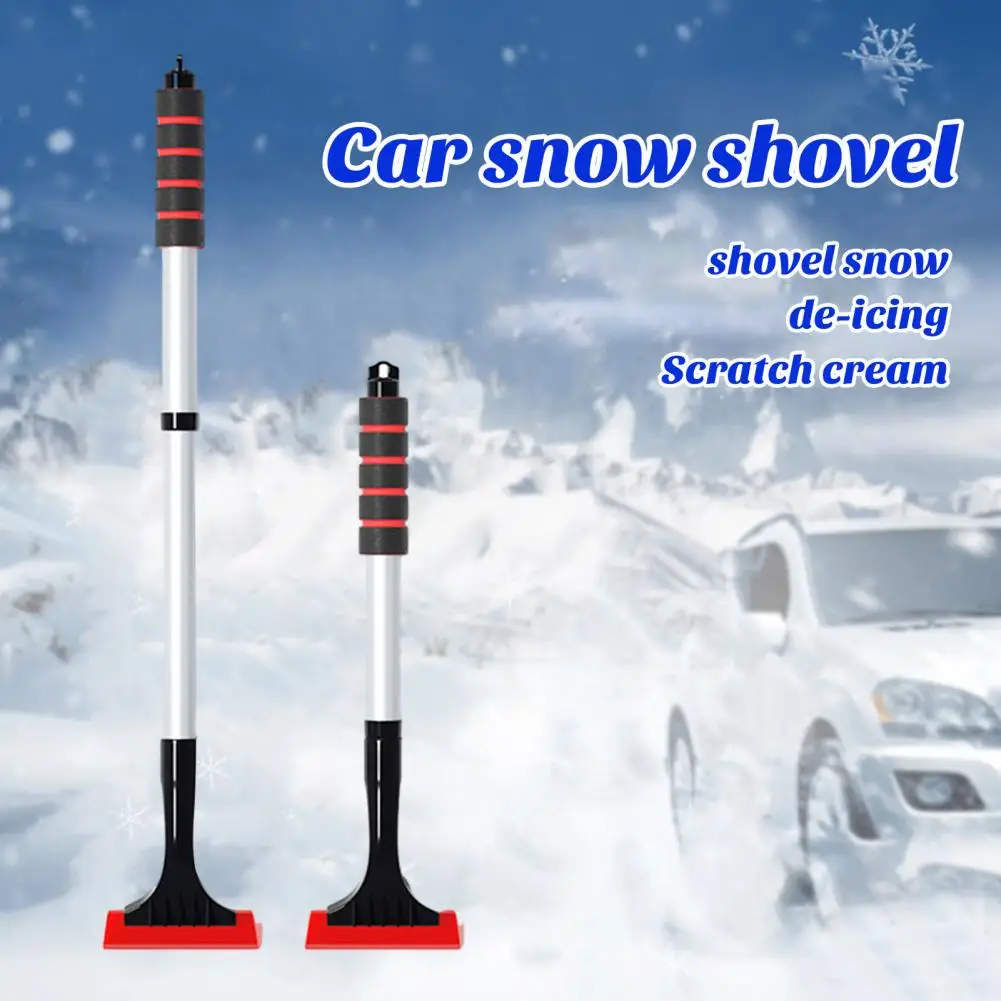 Easy Installation Snow Shovel Universal Retractable Car Ice Scraper with Foam Handle Car Ice Breaker Function for Car