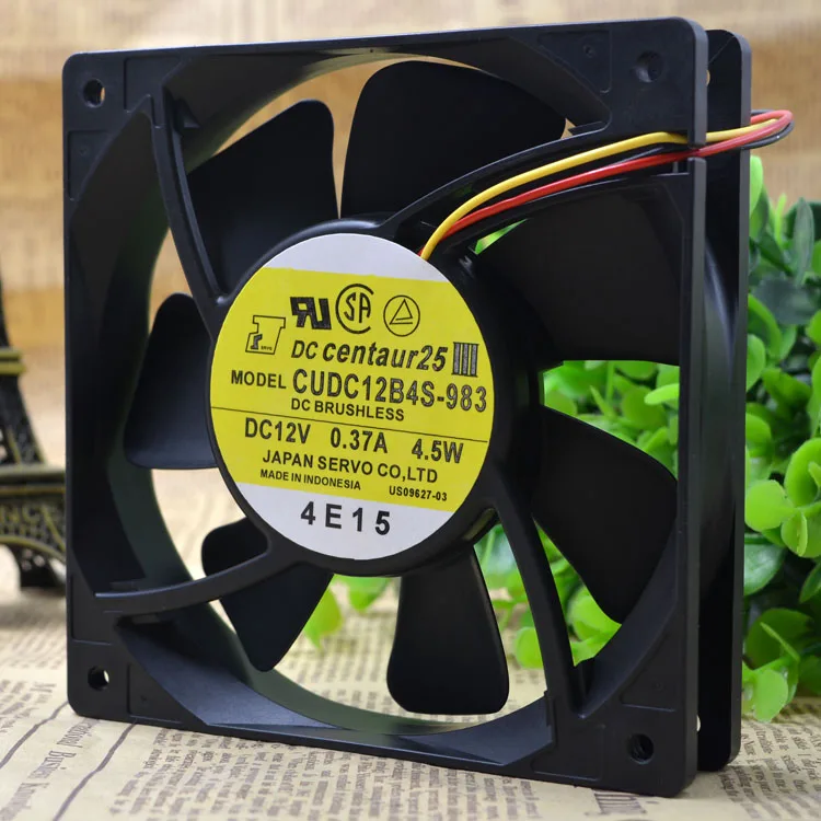 

CUDC12B4S-983 12CM 12025 12V 0.37A 4.5W 3WIRES BALL FAN