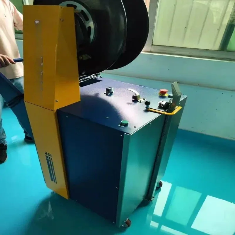 

Gold Seller Semi Automatic Pallet Strapping Machine Vertical PP Belt Band Carton Box Strapping Machine for Pallet