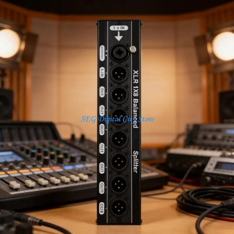 U75B Reliable 8Way XLR Balanced Music Splitter Stable Transmission In Studio